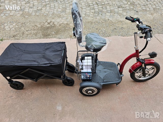 Триколка електрическа 1000w нов модел с товарно ремарке, снимка 9 - Мотоциклети и мототехника - 42559941