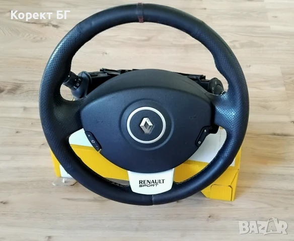 Мултифункционален волан с аербег и лентов кабел + лост за мигачи/чистачки за Рено Меган и Клио