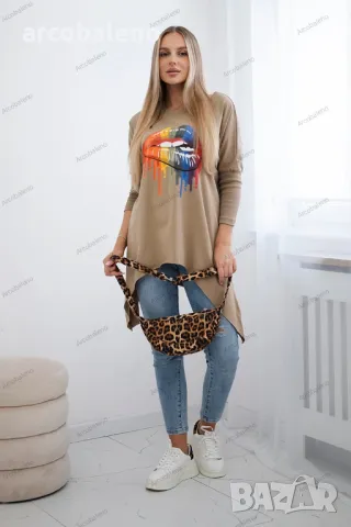 Дамска блуза oversize с щампа, 15цвята , снимка 12 - Блузи с дълъг ръкав и пуловери - 49274390