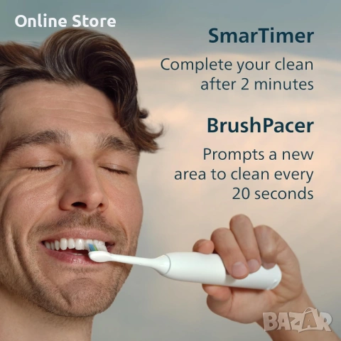 Philips Sonicare 5500 електрически четки за зъби 2 бр. – HX7119/01, 2 режима, Sonic технология, снимка 9 - Други - 54176368