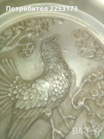 Немски цинкови чинийка за стена, снимка 3 - Декорация за дома - 30697834