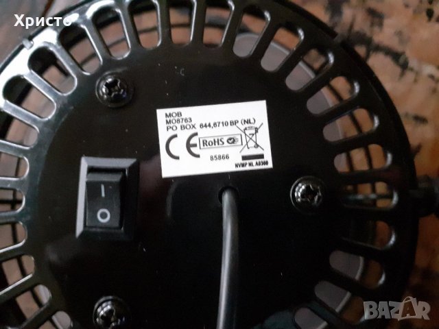 вентилатор настолен USB, тих и качествен, супер цена, снимка 5 - Вентилатори - 30849942