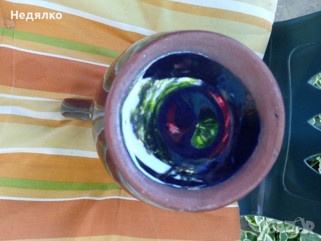 Стара красива кана,керамика,кобалт, снимка 6 - Антикварни и старинни предмети - 37192750