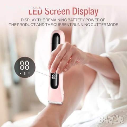 Нова Електрическа самобръсначка за жени, мокро/сухо бръснене, LED екран, снимка 4 - Електрически самобръсначки - 52134418