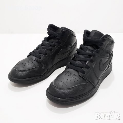 NIKE 554725 Air Jordan 1 Mid GS Оригинални Кожени Маратонки Кожа 35.5-36 22.5cm, снимка 4 - Детски маратонки - 44265309