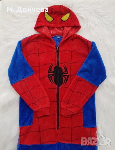 Поларен гащеризон Спайдърмен 8-10 години, снимка 7 - Детски пижами - 38613451