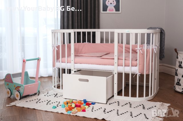 САМО 1049 Детско Легло Кошара Смарт 7в1 с Матрак - Цвят Бяла, снимка 12 - Кошарки - 37227535