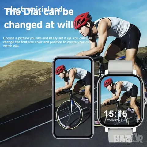 Нов Смарт Часовник Smart Watch Simson Lab 1,44" цветен екран Full Touch Dial Bluetooth разговори, снимка 2 - Смарт гривни - 43203364