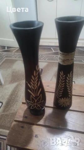 Вази дърворезба, снимка 3 - Вази - 50633820