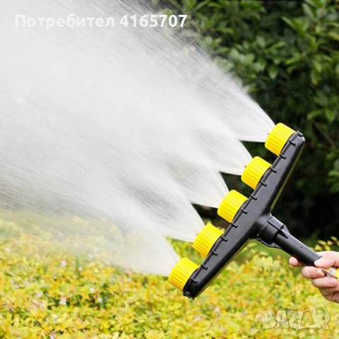 Разпръсквач за маркуч с 5 дюзи – равномерно поливане и универсално почистване, снимка 8 - Други - 53045635