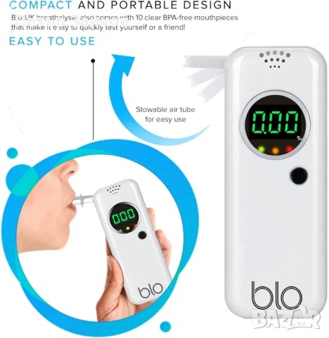 Тестер за алкохол в издишания въздух с цифров LCD дисплей, снимка 4 - Друга електроника - 42925112