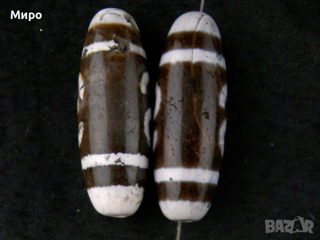 ТИБЕТ НЕПАЛ 2 БР. ''КУКА ЗА ПАРИ" ЕСТЕСТВЕН АХАТ ХИМАЛАИ АХАТ ДЗИ МЪНИСТА ЩАСТИЕ И ДОБЪР КЪСМЕТ, снимка 4 - Антикварни и старинни предмети - 40876078