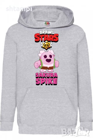 Детски Суитчър/Суитшърт Sakura Spike,Brawl Stars,Игра,Подарък,Изненада,Забавление,Рожден Ден, снимка 2 - Детски анцузи и суичери - 38315899