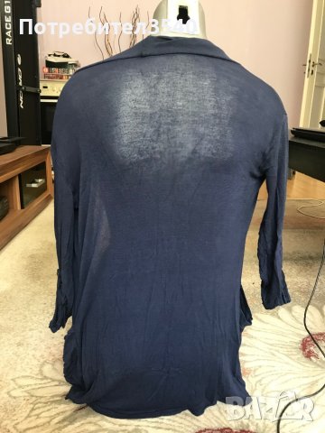 Тъмносиня тънка жилетка, снимка 6 - Жилетки - 40545069