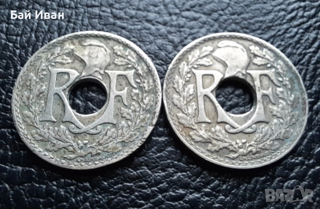 Стара монета 10 сантима 1922 г. и 1924 г. Франция - красавици !, снимка 18 - Нумизматика и бонистика - 42197936