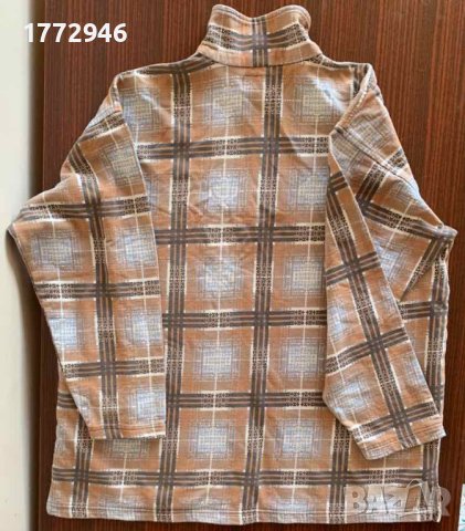Памучна блуза с яка, плътна дълъг ръкав, снимка 4 - Блузи - 40806447