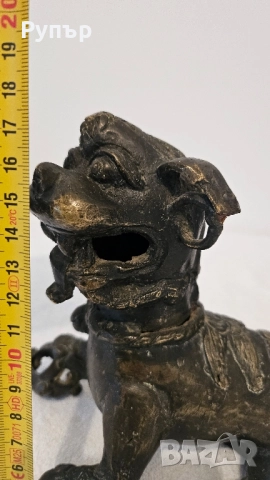 Китайско бронзово куче, снимка 10 - Антикварни и старинни предмети - 51957903