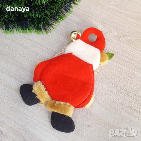 1800 Коледна декорация за стена Дядо Коледа Снежко Еленче със звънче, снимка 5 - Декорация за дома - 30708758