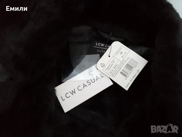 LCW ново дамско кожено яке с плюшена подплата р-р M (EU 38), снимка 12 - Якета - 48732679