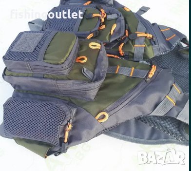  Спининг елек и спасителна жилетка - 2 в 1 ! Регулируем с 11 джоба., снимка 10 - Екипировка - 30898258