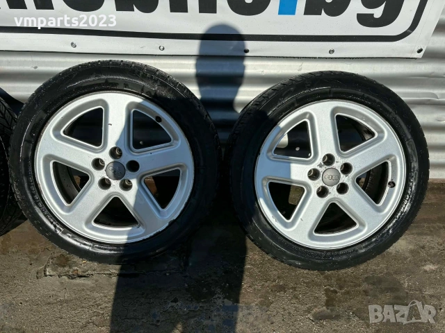 18" джанти 5х112 Audi 8J et43 с всесезонни гуми 235/50/18 дот 2019г, снимка 5 - Гуми и джанти - 51993744