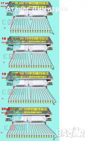 Универсален BMS от 8S до 20S, 400A пик, програмируем с Bluetooth, снимка 7 - Друга електроника - 32195492