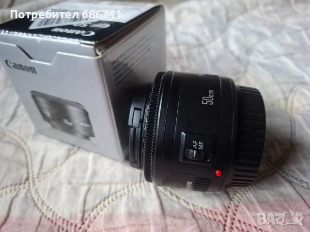 Обектив Canon 50mm 1:1,8 II, снимка 2 - Обективи и филтри - 54056343