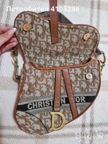 Стилна дамска чанта тип Saddle – висок клас реплика, снимка 3 - Чанти - 54316562