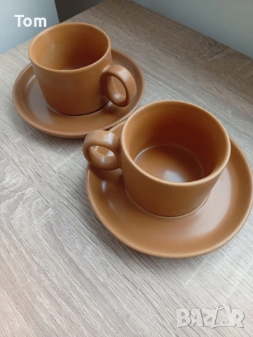 Нови! Внос Германия! Чаша с чинийка благороден порцелан! Качество от Германия!  Поради количество, р