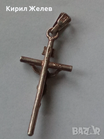 Старо сребърно кръстче 43817, снимка 6 - Колиета, медальони, синджири - 52360691