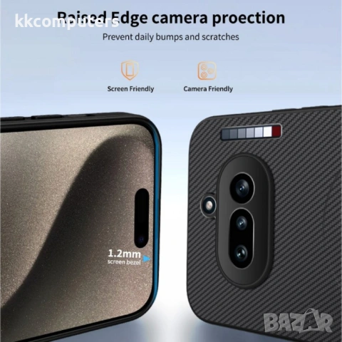 WANLONFENG TQ Магнитен Калъф за Nothing Phone (4a) - PC+TPU, Карбон текстура, 4 цвята, снимка 6 - Калъфи, кейсове - 54087411