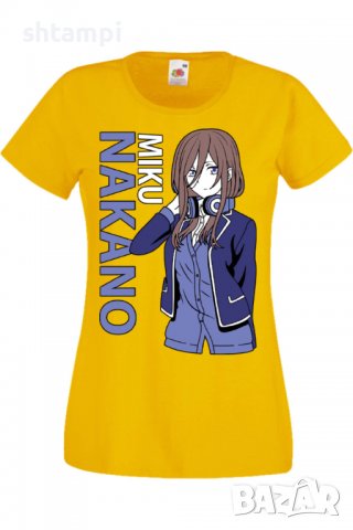 Дамска тениска The Quintessential Quintuplets Miku Nakano,Анимация,игра,Празник,Повод., снимка 9 - Тениски - 38074673