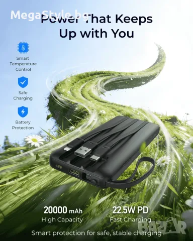 VRURC Powerbank 20000 mAh,външна батерия, снимка 3 - Външни батерии - 55975143