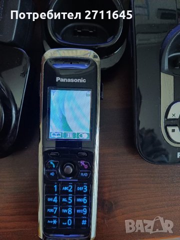 Panasonic безжичен DECT телефон, 3 слушалки, секретар, снимка 2 - Стационарни телефони и факсове - 38054981