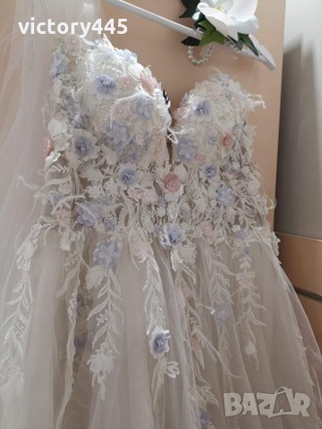 Уникална булчинска рокля Fashion floral, снимка 6 - Сватбени рокли - 29474359