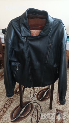 Мъжко яке естествена кожа - размер 50-ти / тип мото рокерия, снимка 9 - Якета - 39810343