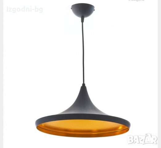 Модерен черен метален полилей в индустриален стил, снимка 1 - Лампи за таван - 42418234