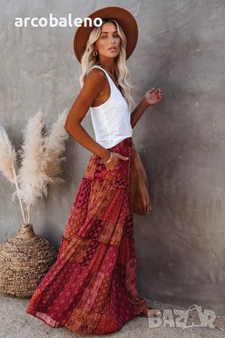 Дамска пола в бохемски стил, 8цвята  , снимка 7 - Поли - 40377548