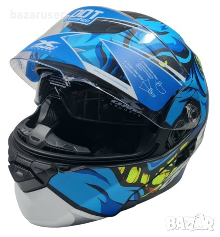 Нова Мото Каска -№245 X-ONE -Helmets- синя -А3785 -M, снимка 2 - Аксесоари и консумативи - 44239391