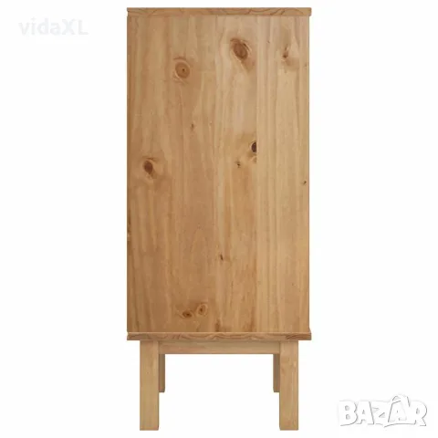 vidaXL Шкаф с чекмеджета OTTA, кафяво и бяло, 45x39x90 см, бор масив, снимка 5 - Скринове - 56147230