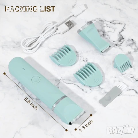 AREYZIN Водоустойчив тример за бикини зони, дамска електрическа самобръсначка акумулаторна, снимка 5 - Тримери - 50841228