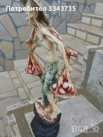 Изключително красива статуетка китаец носи плодове В-30см Ш-9см., снимка 11 - Статуетки - 49565259