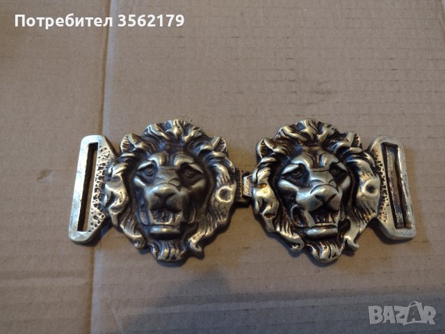 Стара бронзова тока с лъвове, снимка 7 - Антикварни и старинни предмети - 42379355