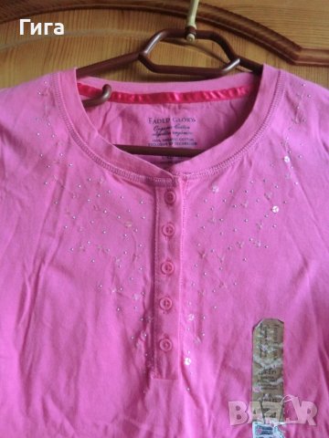 нова розова блузка от органичен памук, снимка 4 - Детски тениски и потници - 37411944
