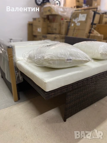 Градински диван с опция сън + масичка с място за съхранение, снимка 10 - Градински мебели, декорация  - 50897711