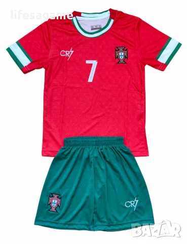 Детски футболен екип Португалия Роналдо комплект Portugal тениска Ronaldo CR7, снимка 2 - Детски комплекти - 51025945