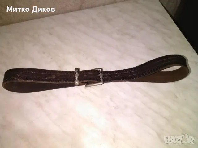 Колан естествена кожа 101см на 3см отличен, снимка 1