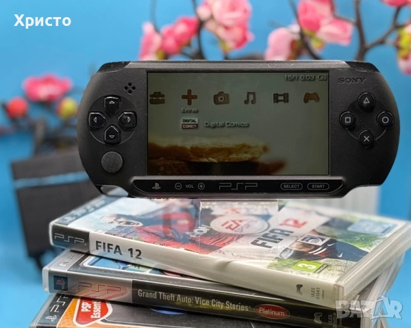 Конзола Sony PlayStation Portable (PSP Street) – E1004 + 5 игри, снимка 3 - PlayStation конзоли - 53105407