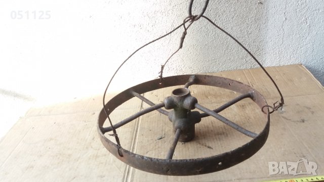 възрожденско колело от каруца, двуколка - направено на полилей , снимка 4 - Антикварни и старинни предмети - 39731473