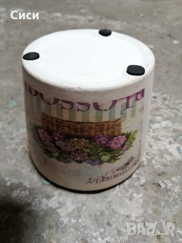 Керамични кашпа и чинийка, снимка 3 - Декорация за дома - 33879359